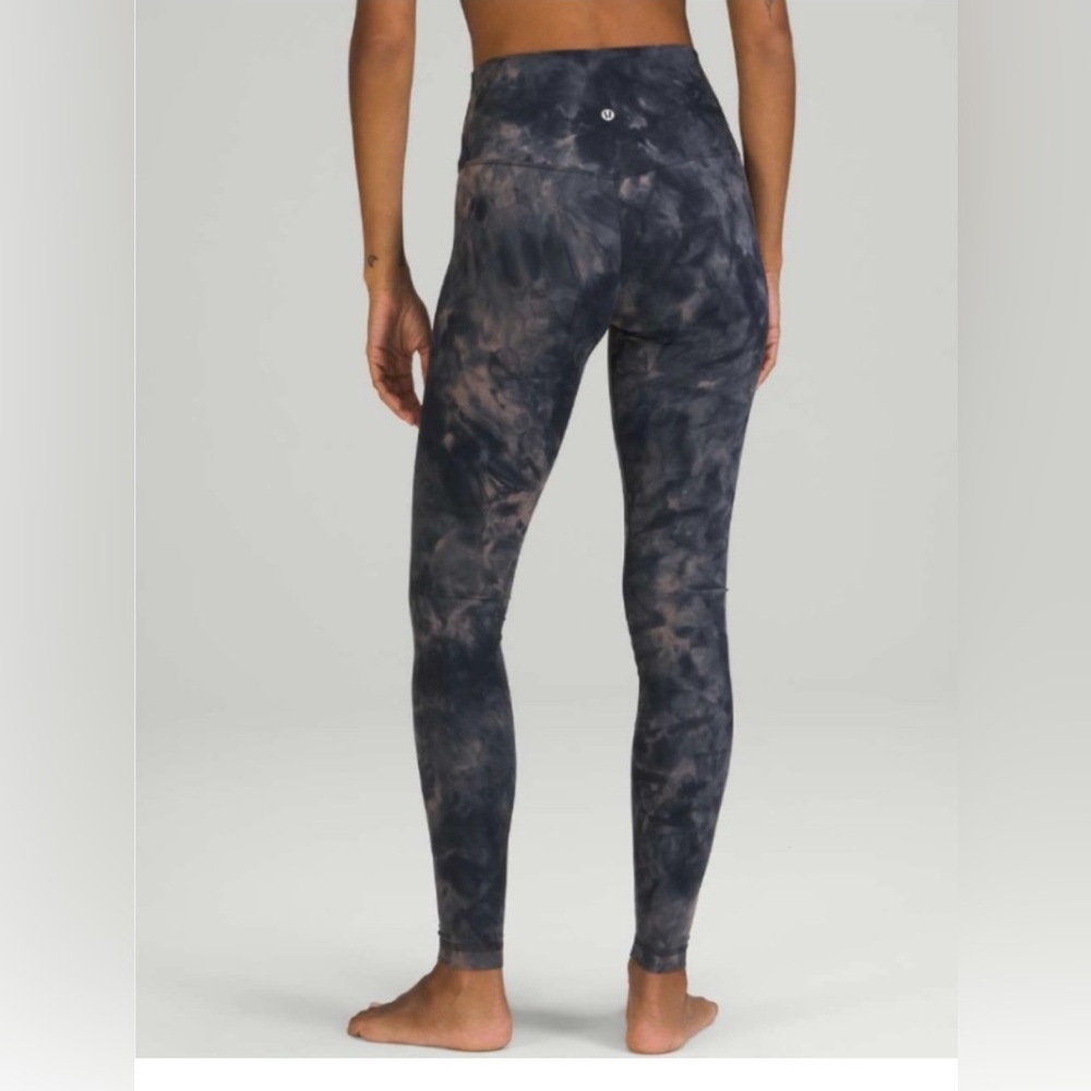 Lululemon Diamond Dye Lunar Rock True Navy Align High-Rise Pant 28" Size 20 - Picture 3 of 5
